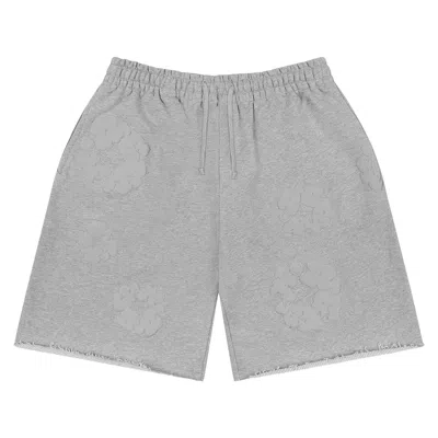 Pre-owned Denim Tears Mono Cotton Wreath Sweatshorts 'grey' | Men's Size M In Gray