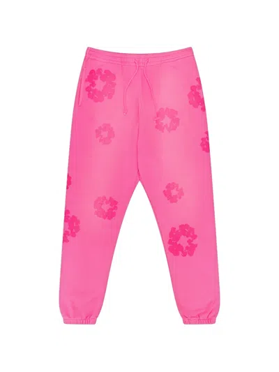 Denim Tears Mono Cotton Wreath Track Pants In Pink