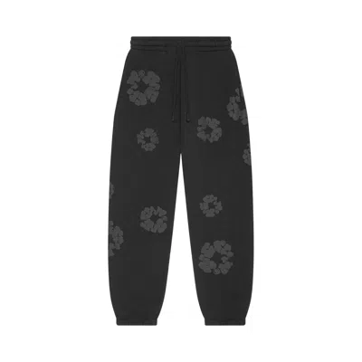 Pre-owned Denim Tears Mono Wreath Sweatpants 'black' | Men's Size Xl