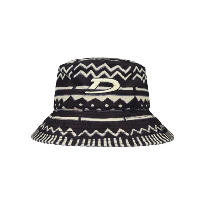 Pre-owned Denim Tears Mudcloth Bucket Hat 'blue' | Black | Men's Size S/m