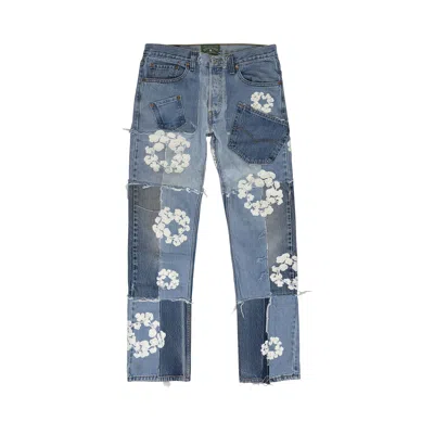 Pre-owned Denim Tears Mvp Patchwork Jeans 'blue' | Men's Size 32