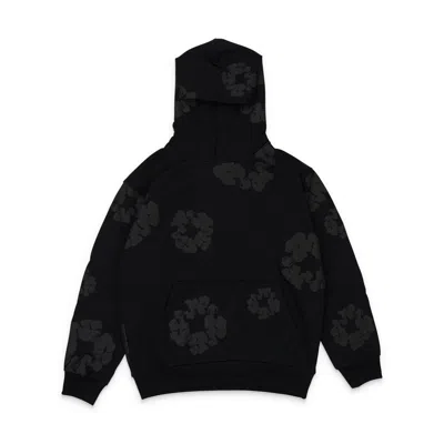 Denim Tears Nwt  Black Wreath Printed Hoodie Sweatshirt
