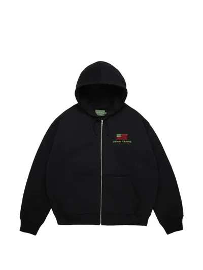Denim Tears Pan African Zip-up Hoodie In Black