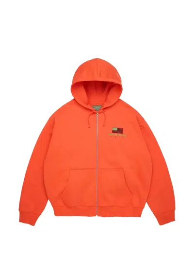 Denim Tears Pan African Zip-up Hoodie In Orange
