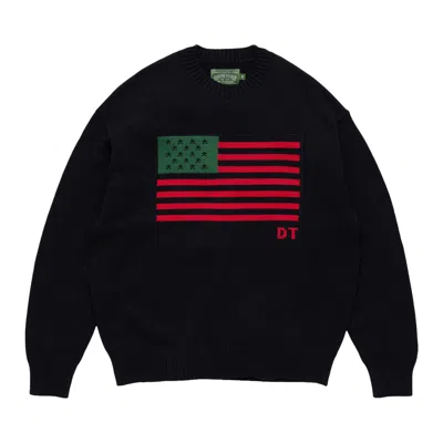 Pre-owned Denim Tears Pan-african American Pilled Sweater 'black' | Men's Size Xxl