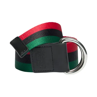 Pre-owned Denim Tears Pan-african Webbing Belt 'rgb' | Black | Men's Size Onesize