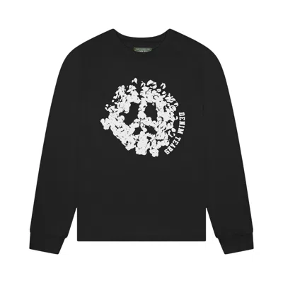 Pre-owned Denim Tears Peace Wreath Long-sleeve Tee 'black' | Men's Size L