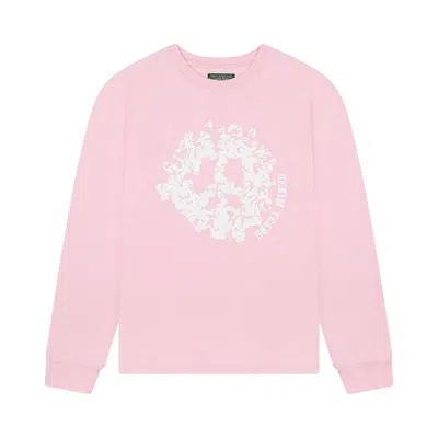 Pre-owned Denim Tears Peace Wreath Long-sleeve Tee 'pink' | Men's Size L