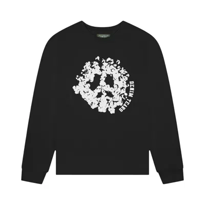 Pre-owned Denim Tears Peace Wreath Long-sleeve Tee 'black/white' | Men's Size Xxl