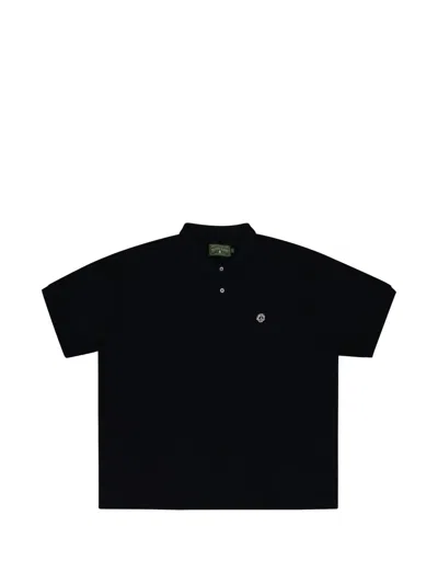 Denim Tears Peace Wreath Polo Shirt In Black