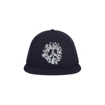 Pre-owned Denim Tears Peace Wreath Snapback Cap 'navy' | Blue | Men's Size Onesize