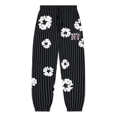 Denim Tears Pinstripe Wreath Sweatpants 'black'