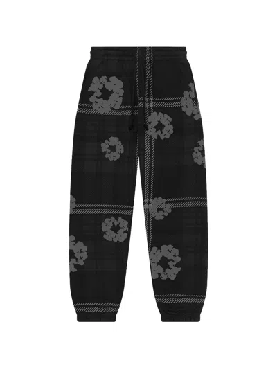 Denim Tears Plaid Wreath Sweatpants In Brown