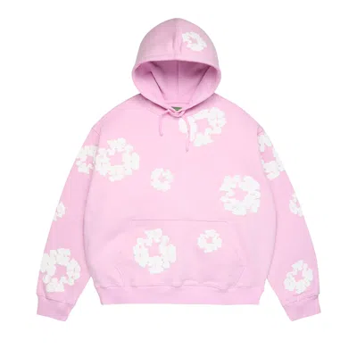 Pre-owned Denim Tears Powder Cotton Wreath Hoodie 'pink' | Men's Size L