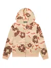 Denim Tears Printed Zip-up Hoodie In Neutral