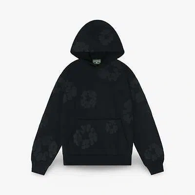 Pre-owned Denim Tears Pullover Hooded Sweatshirt 'the Cotton Wreath Monochrome' Black (ss2