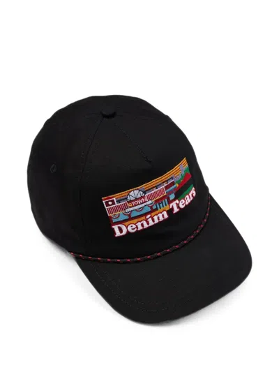 Denim Tears Q Town Embroidered Cap In White