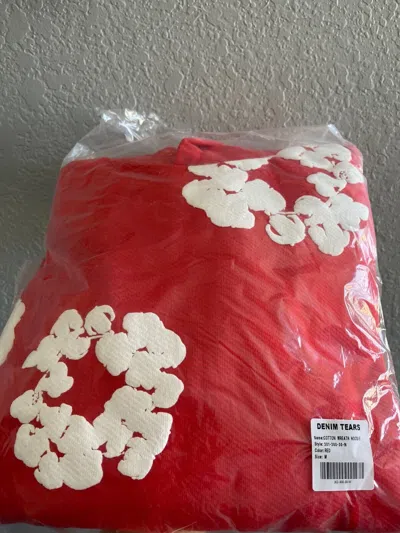 Pre-owned Denim Tears Red Hoodie - S M L Xl - ? Sale- Fast Free Shipping ?