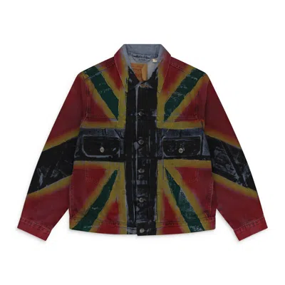 Denim Tears Red Union Jack Type-2 Denim Jacket In Multi
