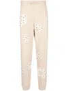 Denim Tears Rhinestone Cotton Wreath-print Track Pants In Neutrals