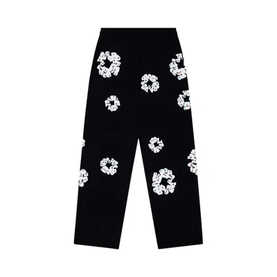 Pre-owned Denim Tears Rhinestone Cotton Wreath Sweatpants 'black' | Men's Size L