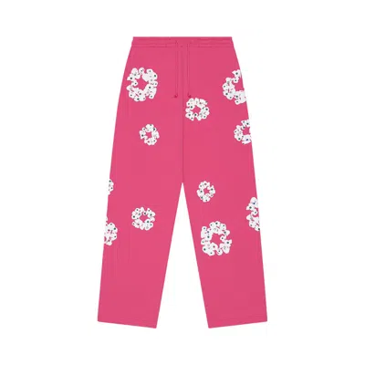 Pre-owned Denim Tears Rhinestone Cotton Wreath Sweatpants 'pink' | Men's Size L