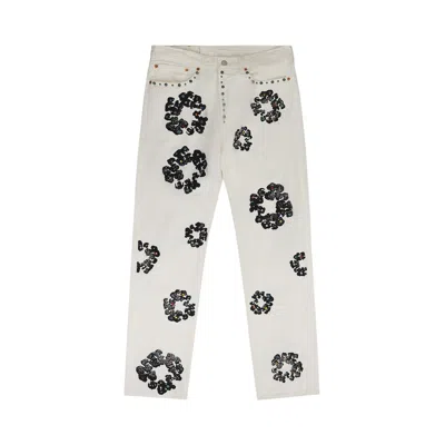Pre-owned Denim Tears Rhinestone Jeans 'white' | Men's Size 36