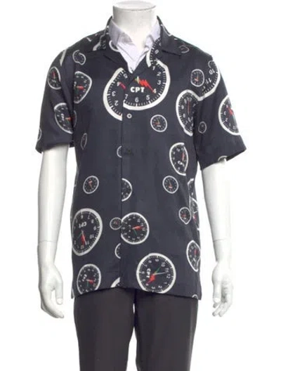 Pre-owned Denim Tears Speedometer Graphic Print Shirt In Blue