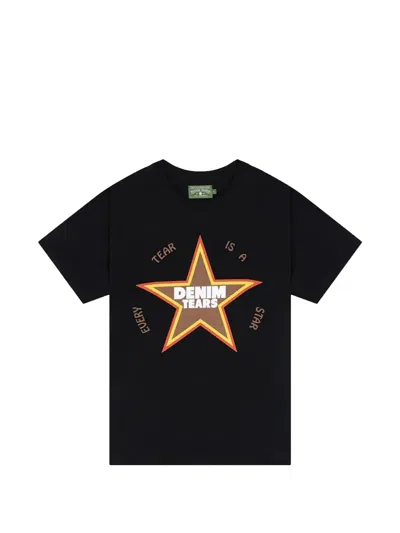 Denim Tears Star-print T-shirt In Black