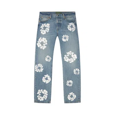 Pre-owned Denim Tears Straight Cotton Wreath Denim Pant 'light Wash' | Blue | Men's Size 40