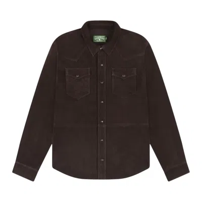Pre-owned Denim Tears Suede Leather Western Shirt 'coffee' 'coffee' | Brown | Men's Size Xl