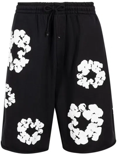 Denim Tears The Cotton Wreath "black" Shorts