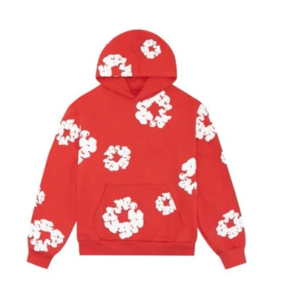 Pre-owned Denim Tears The Cotton Wreath Hoodie Red Medium