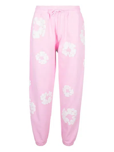 Denim Tears The Cotton Wreath "powder Pink" Track Pants