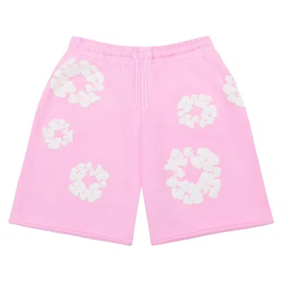Pre-owned Denim Tears The Cotton Wreath Sweat Shorts 'powder Pink' | Men's Size S