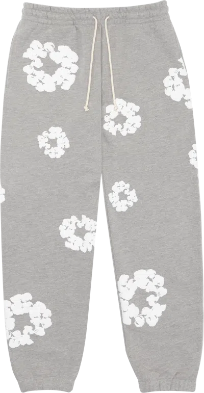 Pre-owned Denim Tears The Cotton Wreath Sweatpants Grey Limited Fashion Gift In Multicolor