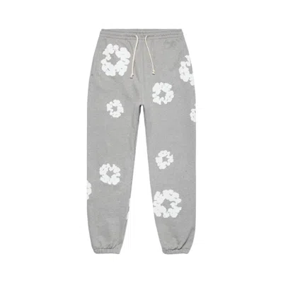 Pre-owned Denim Tears The Cotton Wreath Sweatpants 'grey' | Men's Size Xl In Gray