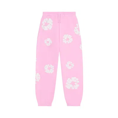 Pre-owned Denim Tears The Cotton Wreath Sweatpants 'powder Pink' | Men's Size M