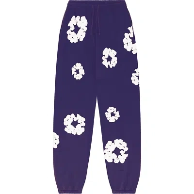 Pre-owned Denim Tears The Cotton Wreath Sweatpants Purple