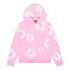 Denim Tears Cotton Wreath Hoodie 'pink White' In Multi