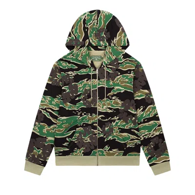 Pre-owned Denim Tears The Wreath Zip Hoodie 'multicolor Camo' | Multi-color | Men's Size Xl
