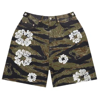 Pre-owned Denim Tears Tiger Cw Short 'camo' | Green | Men's Size Xl