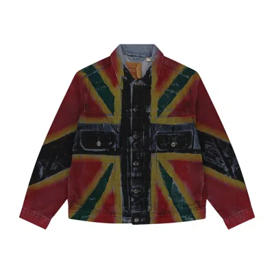 Pre-owned Denim Tears Union Jack Type-2 Denim Jacket 'red' | Men's Size L