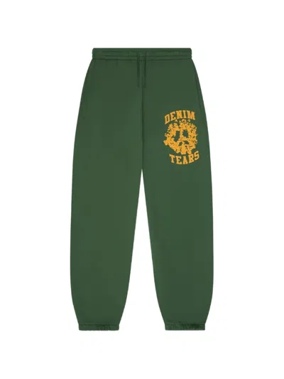 Denim Tears University Graphic-print Sweatpants In Green