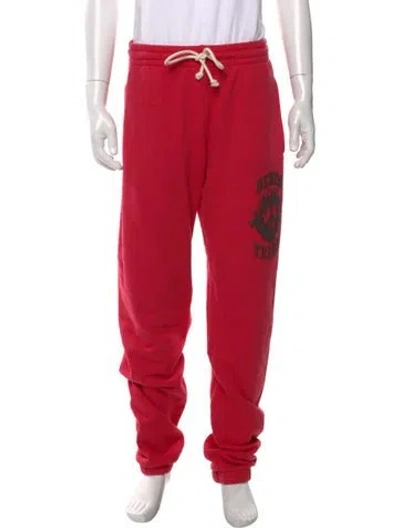 Pre-owned Denim Tears University Sweatpants Joggers In Red