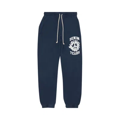 Pre-owned Denim Tears University Sweatpants 'navy' In Blue
