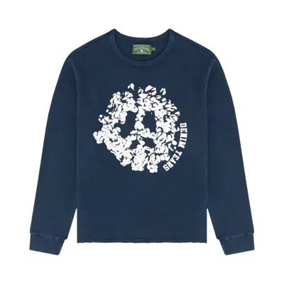 Pre-owned Denim Tears University Thermal Long-sleeve 'navy' In Blue