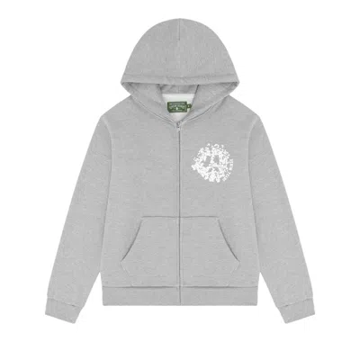 Pre-owned Denim Tears University Zip Hoodie 'grey'