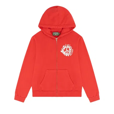 Pre-owned Denim Tears University Zip Hoodie 'red' | Men's Size L