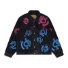 Denim Tears Washed Black Bstroy Tears Type-2 Denim Jacket In Black